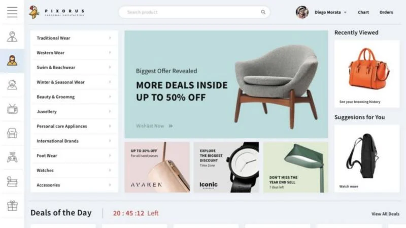 E-commerce concept – collection page